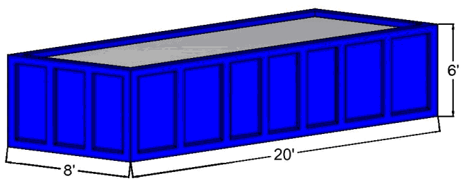 30 Cubic Yard Open Top Container